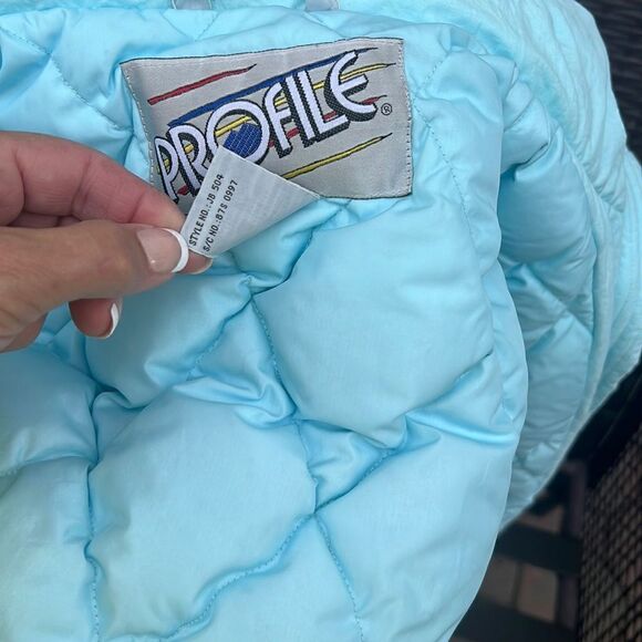 Profile Vintage Ski Down filled Puffer Jacket Coat Women’s 8 Sky Blue - Picture 13 of 16